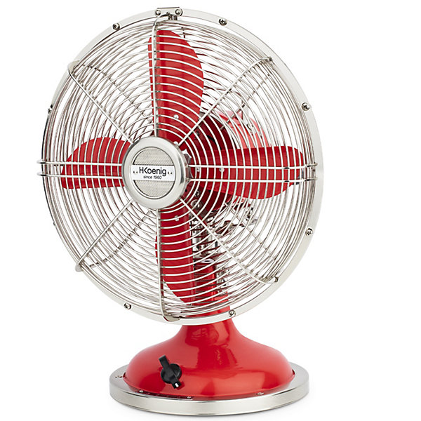 H.Koenig JOE50 ROUGE - Ventilateur design métal