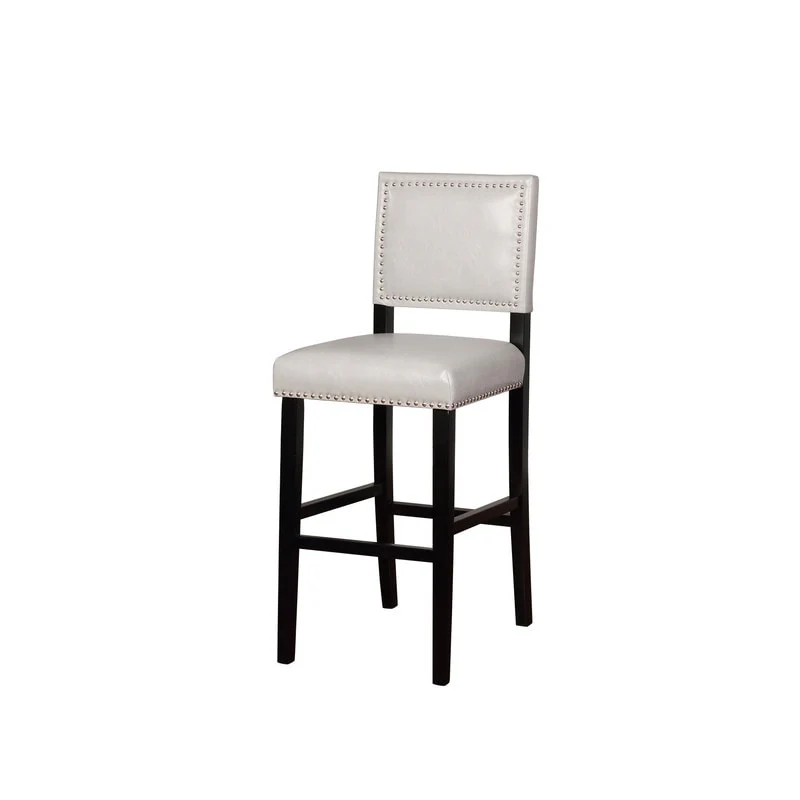 Garrett Faux Leather Dove Gray 30-inch Bar Stool