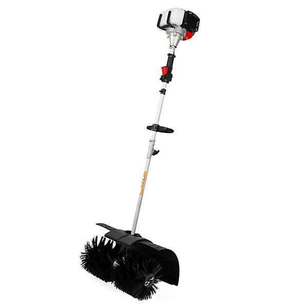 EBERTH Balayeuse Mécanique, Balayeuse Motorisée, moteur à essence 3CV, moteur 2 temps, 52ccm, 2x 25cm de rouleau de balayage