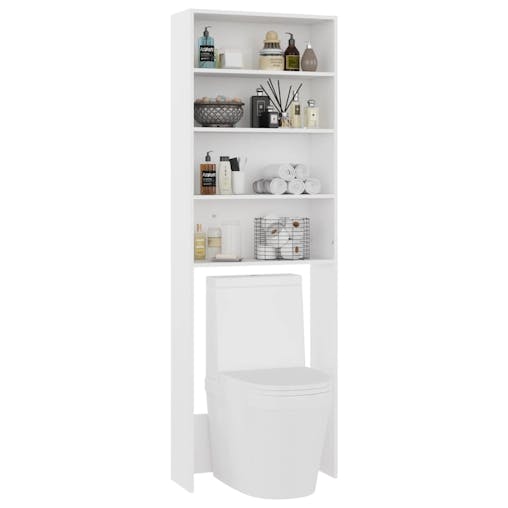 NNEVL Washing Machine Cabinet White 64x24x190 cm