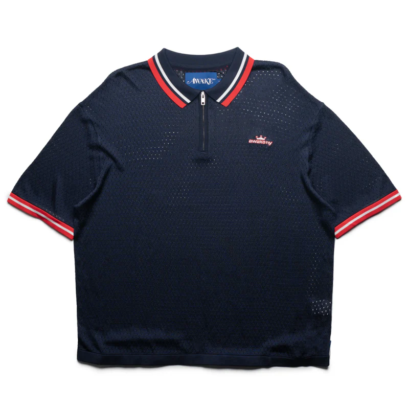 Awake NY Mesh Polo - Navy