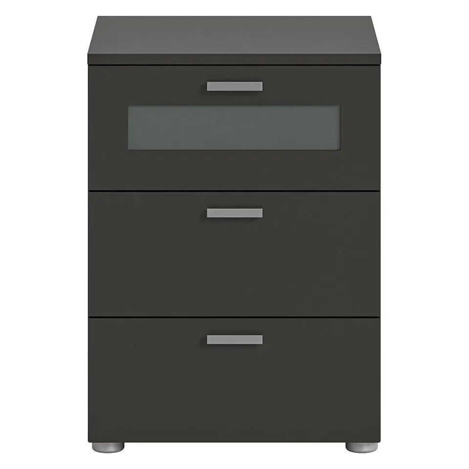 Hioshop Xeno nachtkastje 3 laden grijs