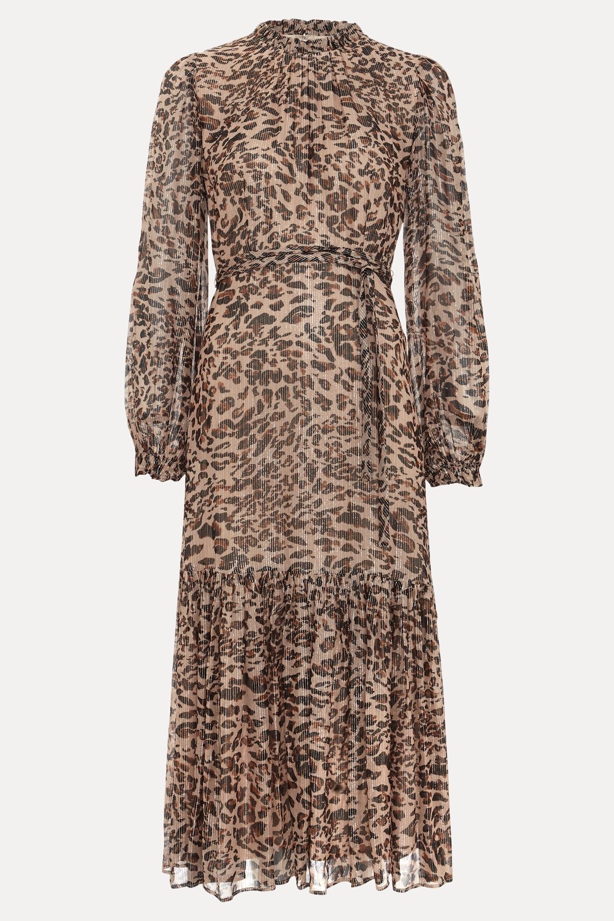 Phase Eight Eve Shimmer Leopard Print Midi Dress