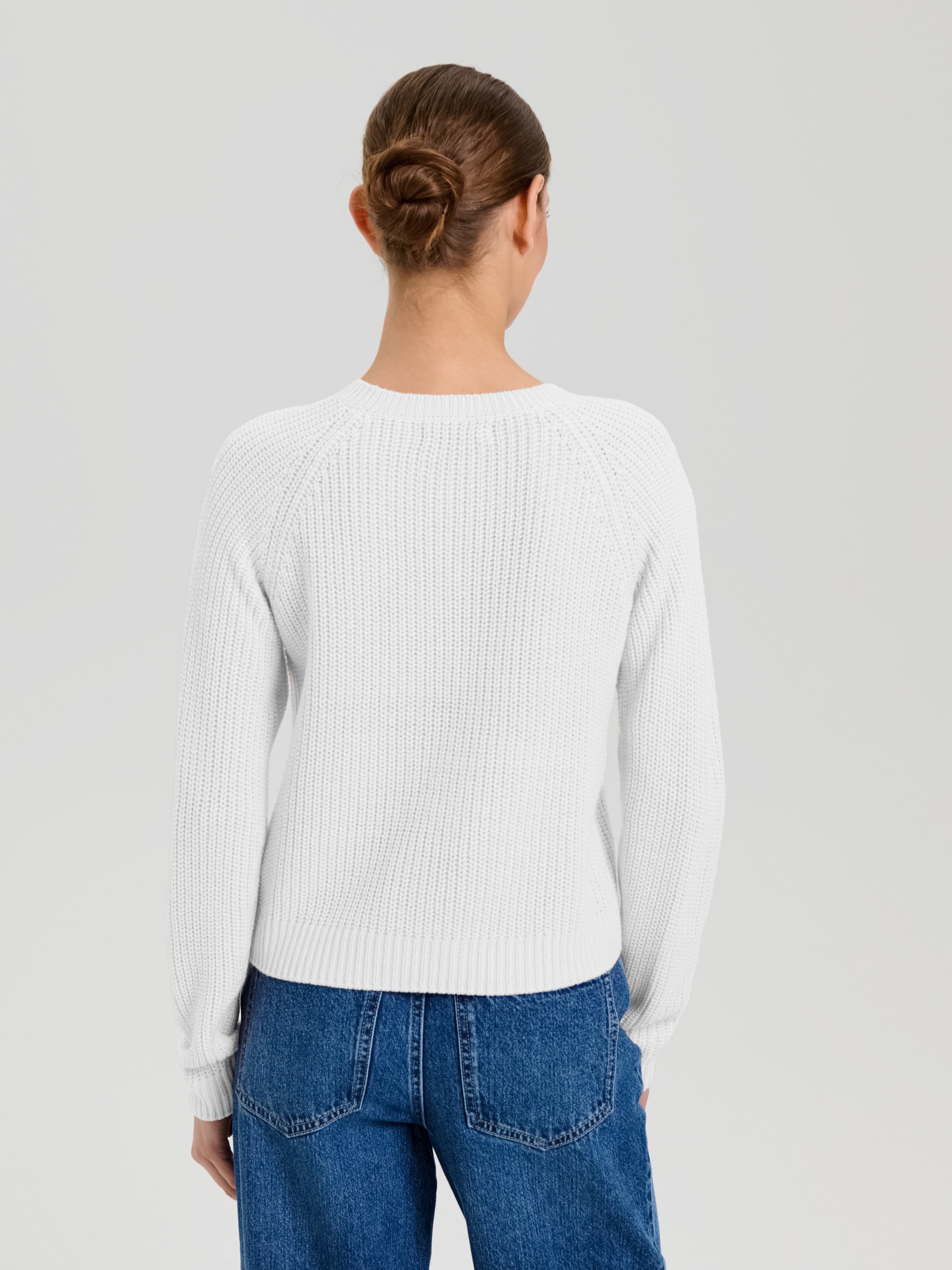 Basic sweter z długimi rękawami
