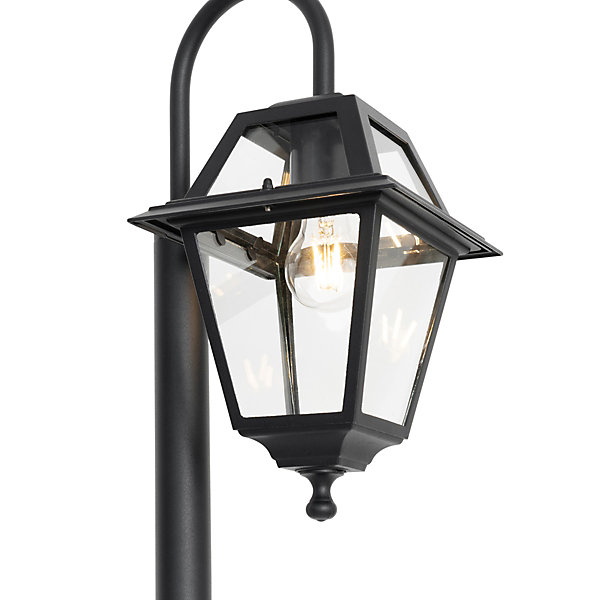Lampadaire berta - 1 lumière - H 135 cm - Noir - Classique/Antique - éclairage extérieur