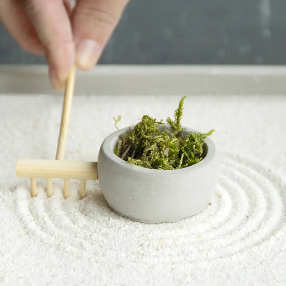 Esschert Design Japanse zen tuin - thuis/kantoor - 20 x 20 cm