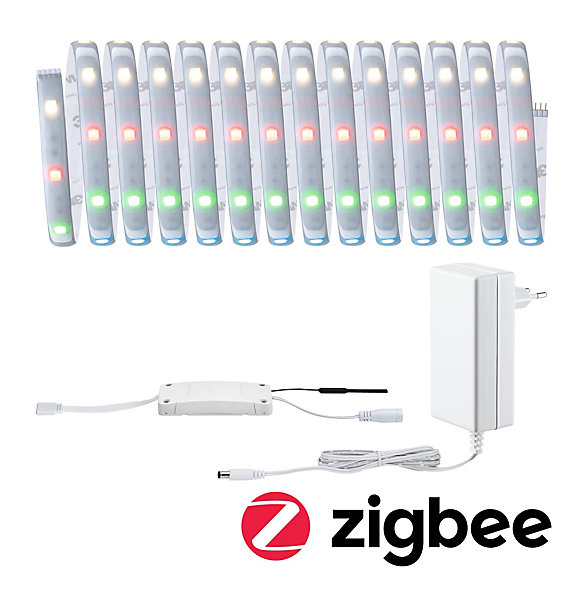 MaxLED 250 Strip LED Smart Home Zigbee 3.0 Kit de base 5m RGBW  5m revêtue IP44 22W 200lm/m 30 LEDs/m RGBW  36VA