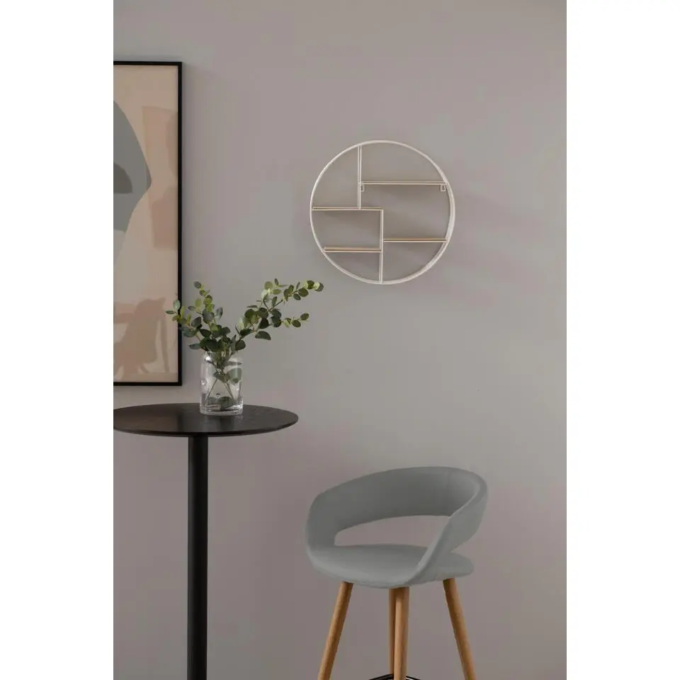 Barstoel Lichtgrijs Stof - Zithoogte 65,5cm - Gudvik - Set van 2