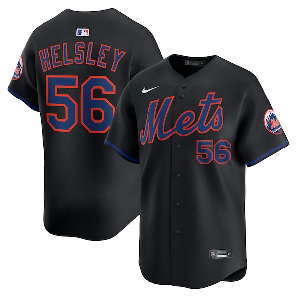 Ryan Helsley New York Mets Nike Alternate Limited Player Jersey - Black/White