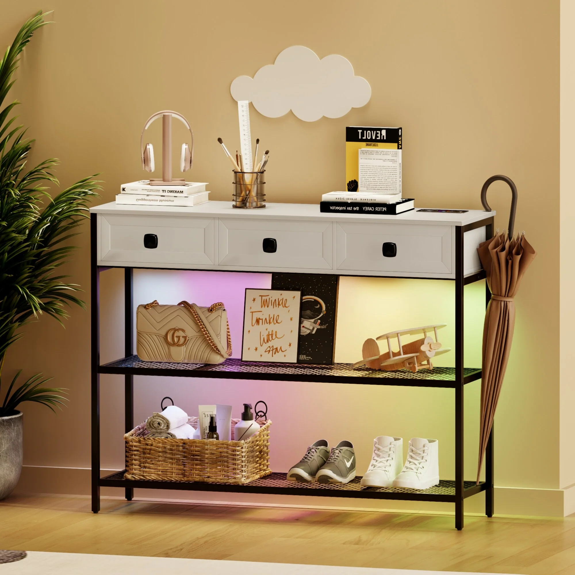 39 Console Table with Drawer and Light