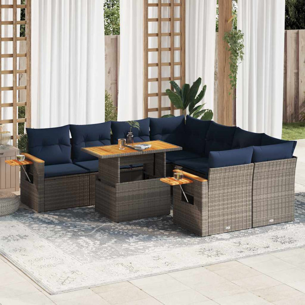 Zestaw Mebli Ogrodowych Stół Rattan Poduszki Do Ogrodu Na Taras Na Patio