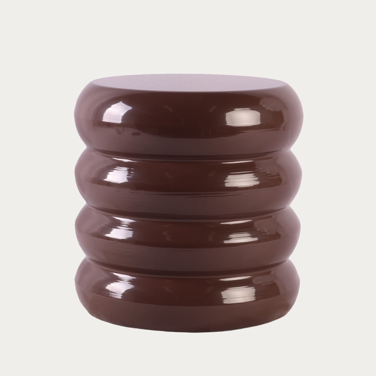 Stolik kawowy SOLTRE metalowy brązowy 37,5x37,5 cm