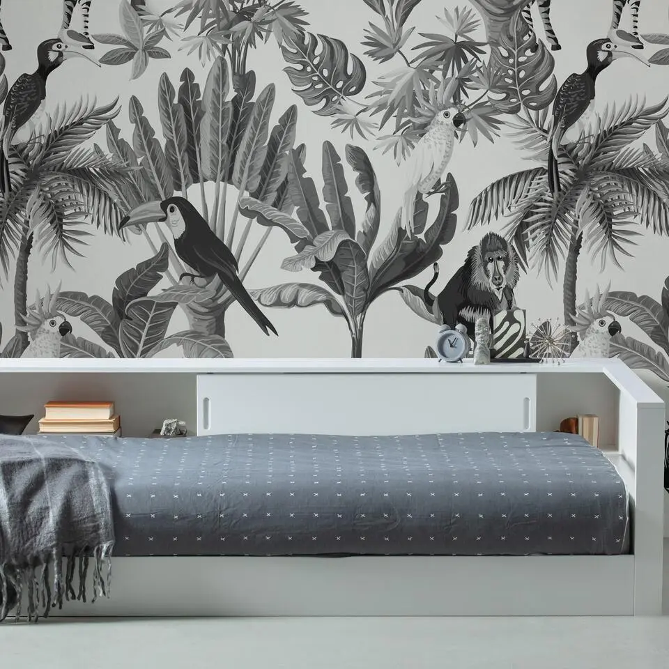 WOOOD Connect Hoekbed - Grenen - Wit - 60x213x118