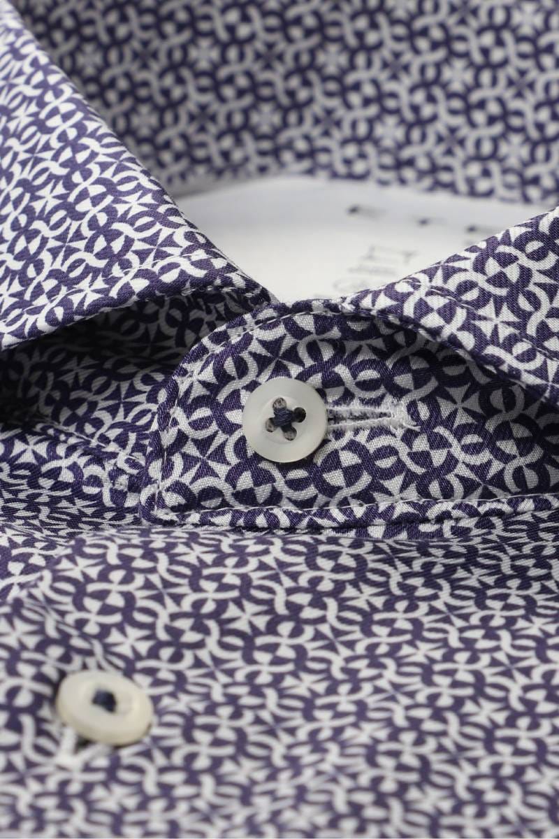ETERNA Slim Fit Hemd marine, Bedruckt