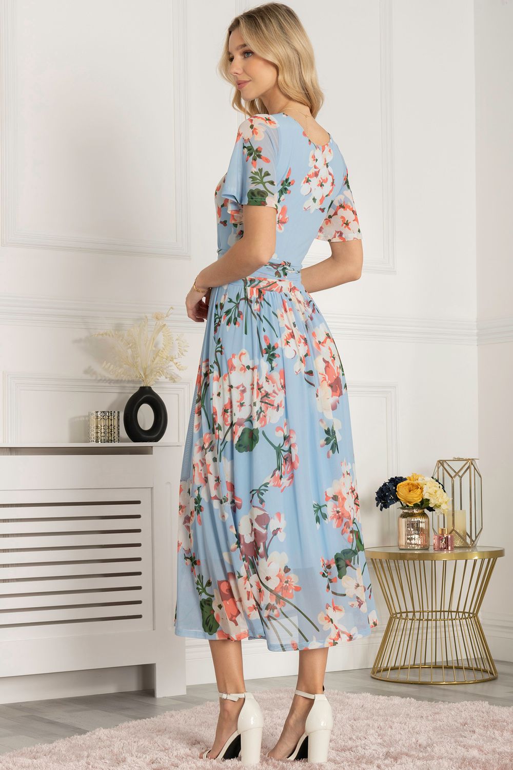 Jolie Moi Anaiah Mesh Maxi Dress