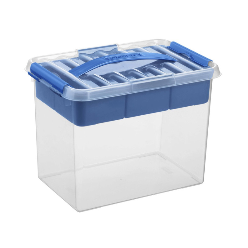 Box de rangement Q-line avec insert transparent et bleu 9 L SUNWARE