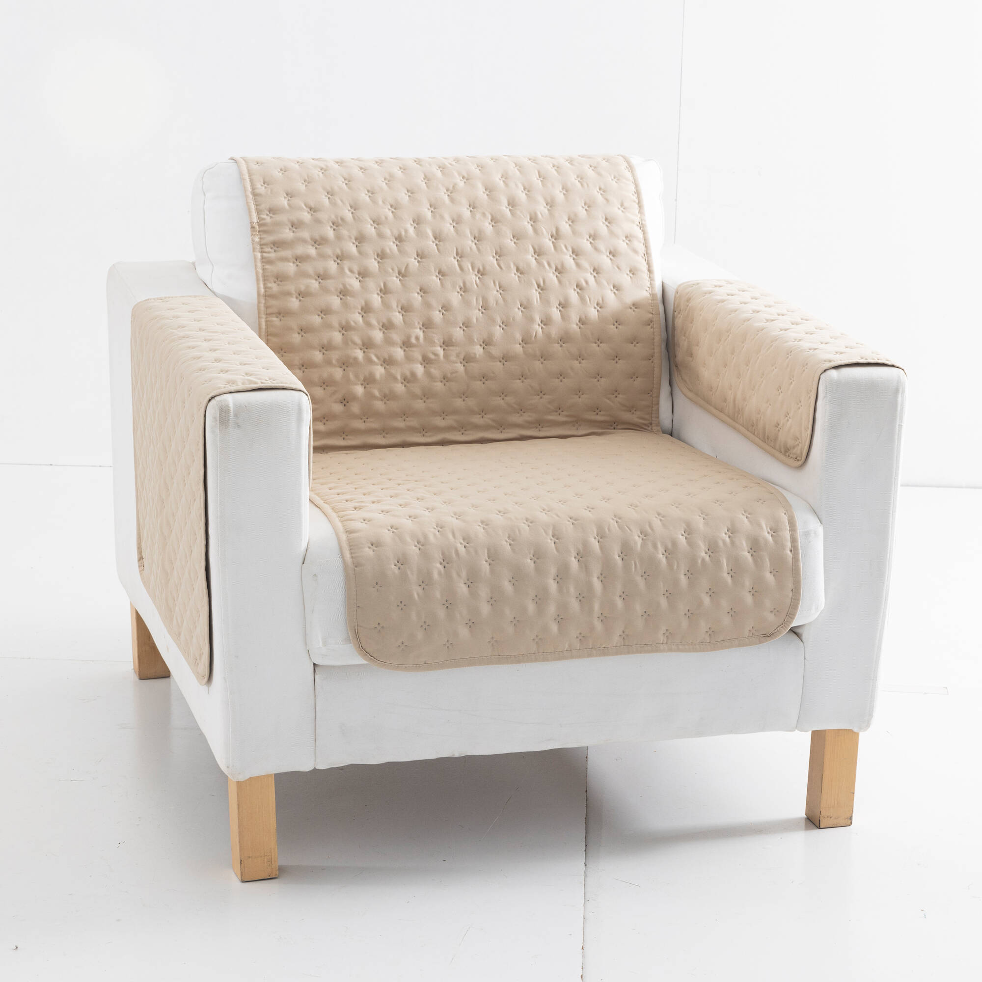Protège-salon antiglisse microfibre matelassé