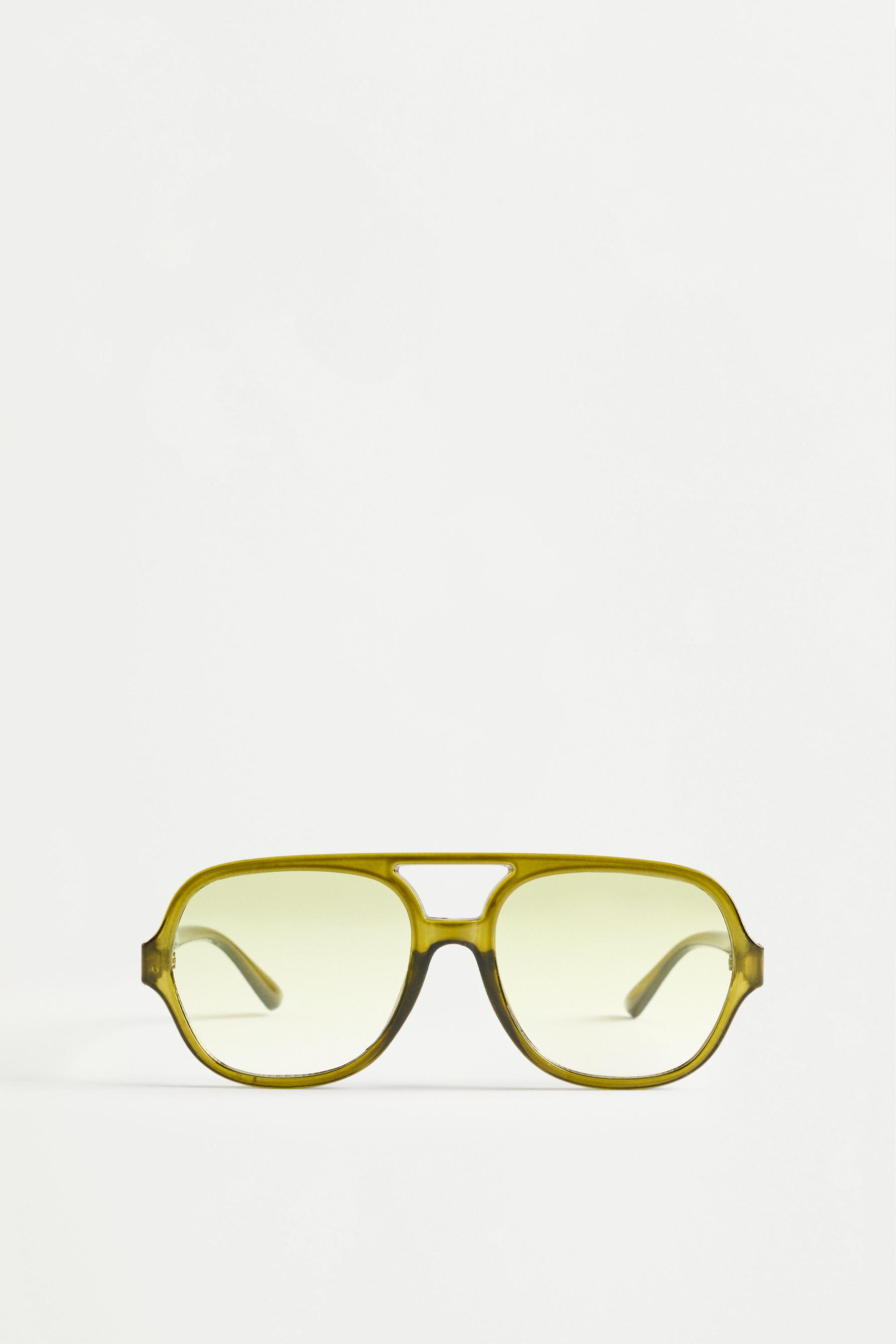 Gafas aviador lente amarillo