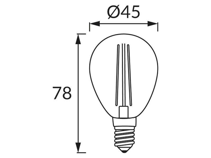żarówka Filament Ulke LED E14 4W z zimną barwą światła