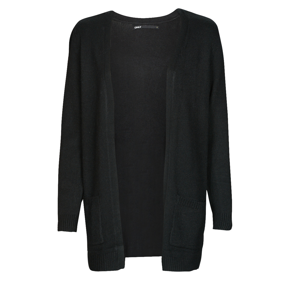 Only - ONLLESLY L/S OPEN CARDIGAN KNT NOOS - Black