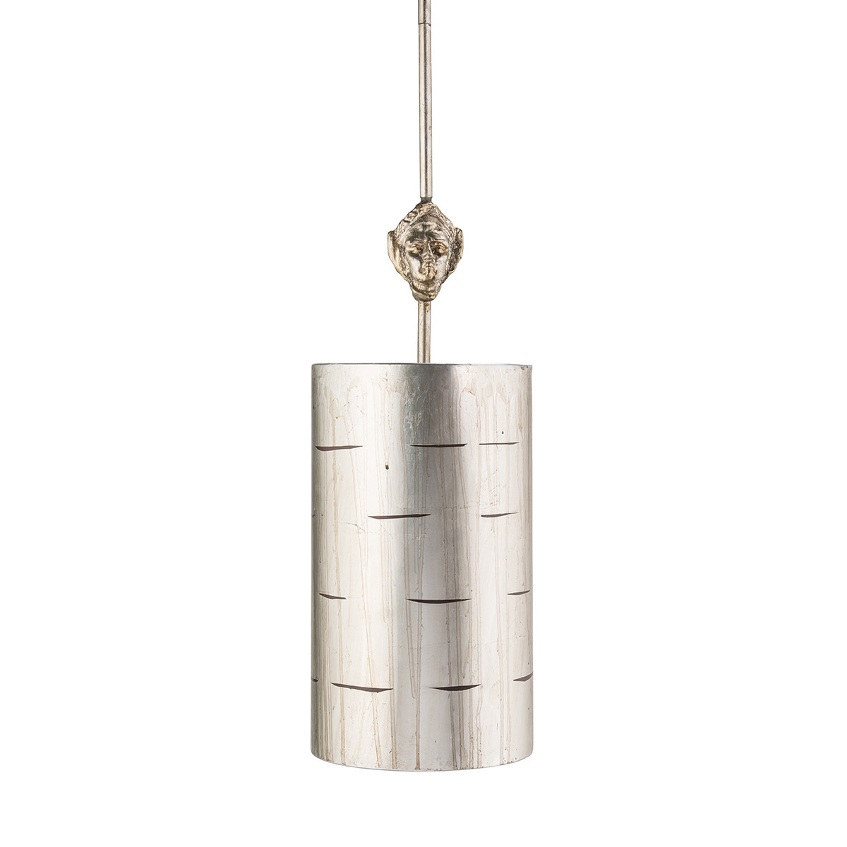 Lampa wisząca postarzane srebro Fragment 1xE27x100W Flambeau