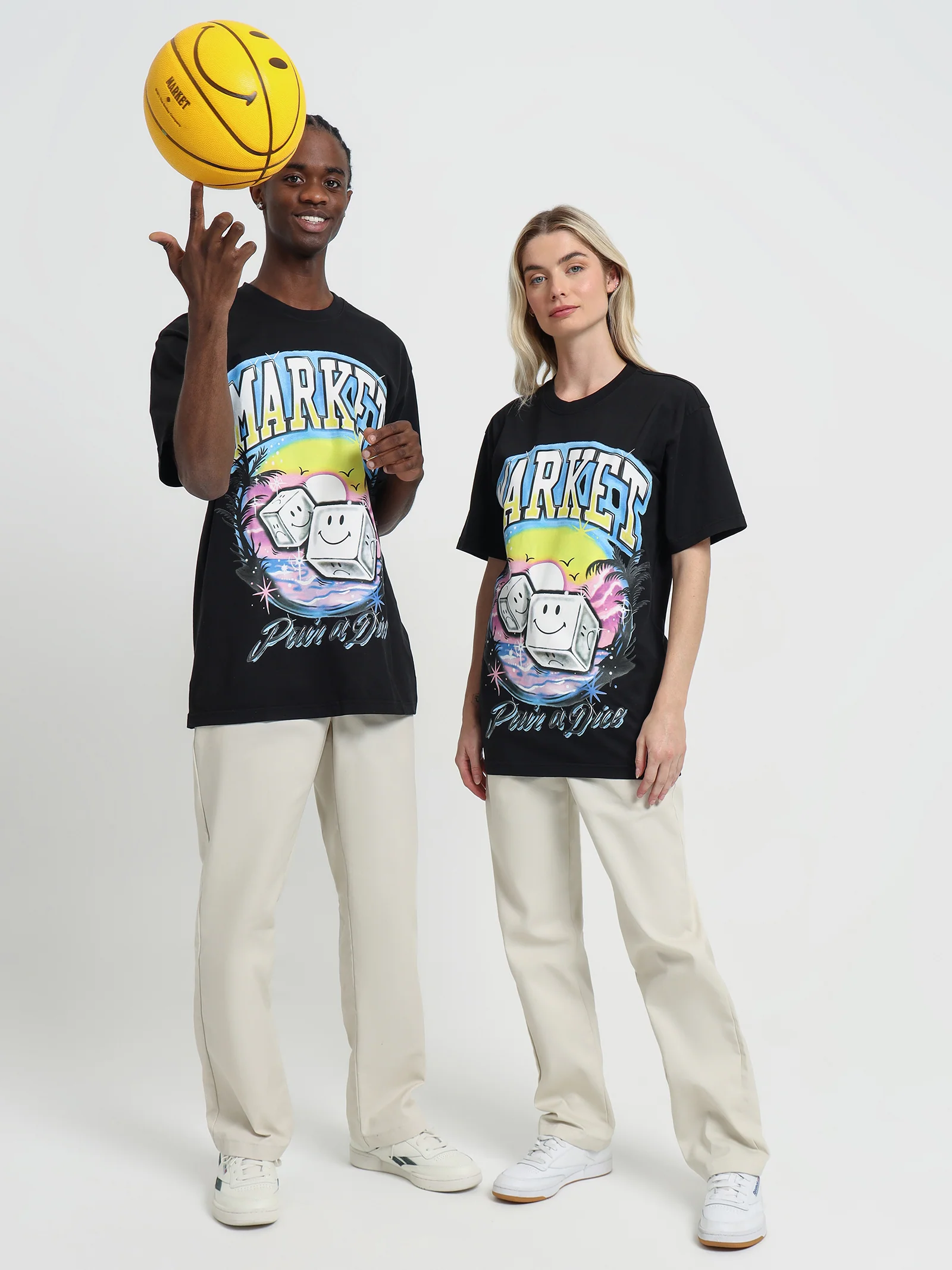 Smiley Pair of Dice T-Shirt