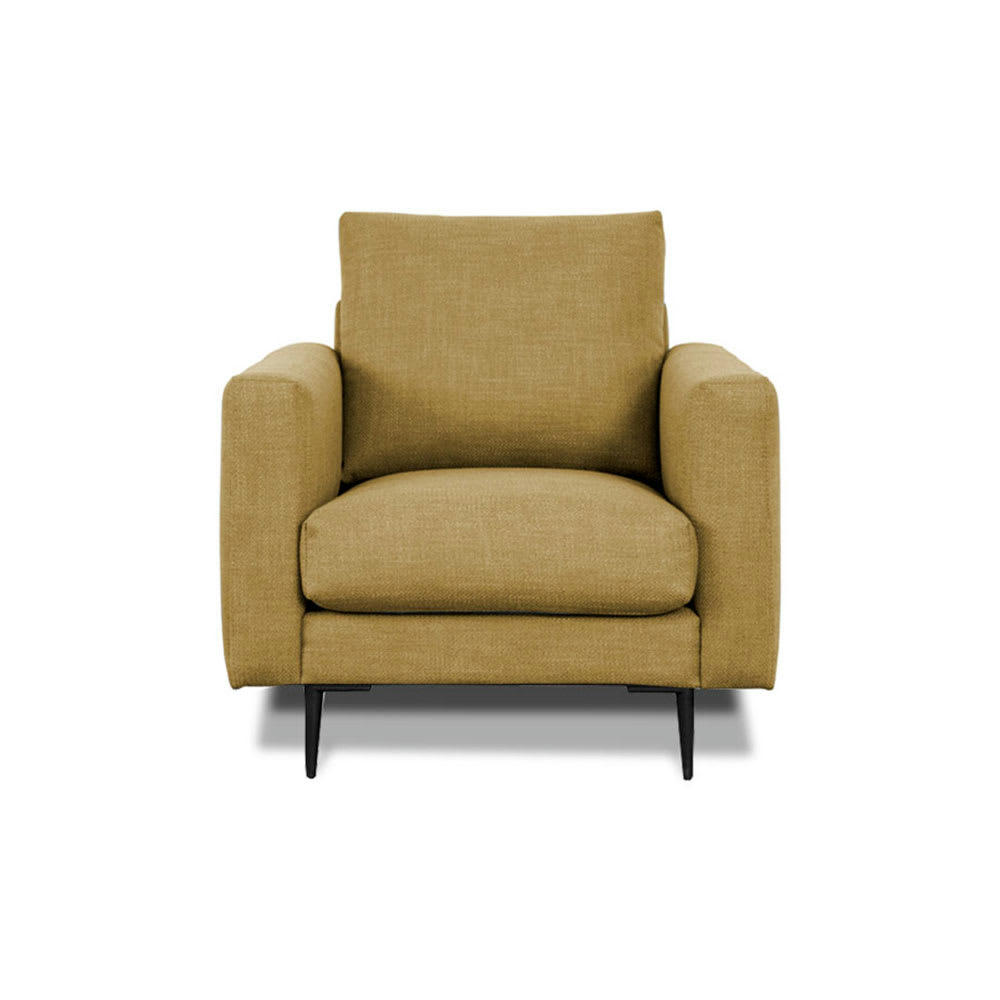 CARUSO - Fauteuil 1 place tissu jaune