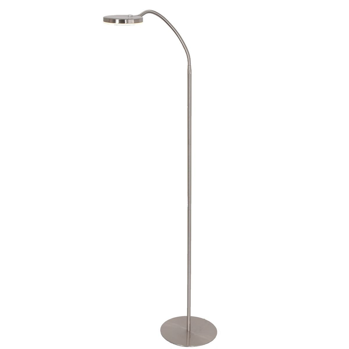 Mexlite vloerlamp Platu - 1 lichts - 64x 132 cm - mat chroom