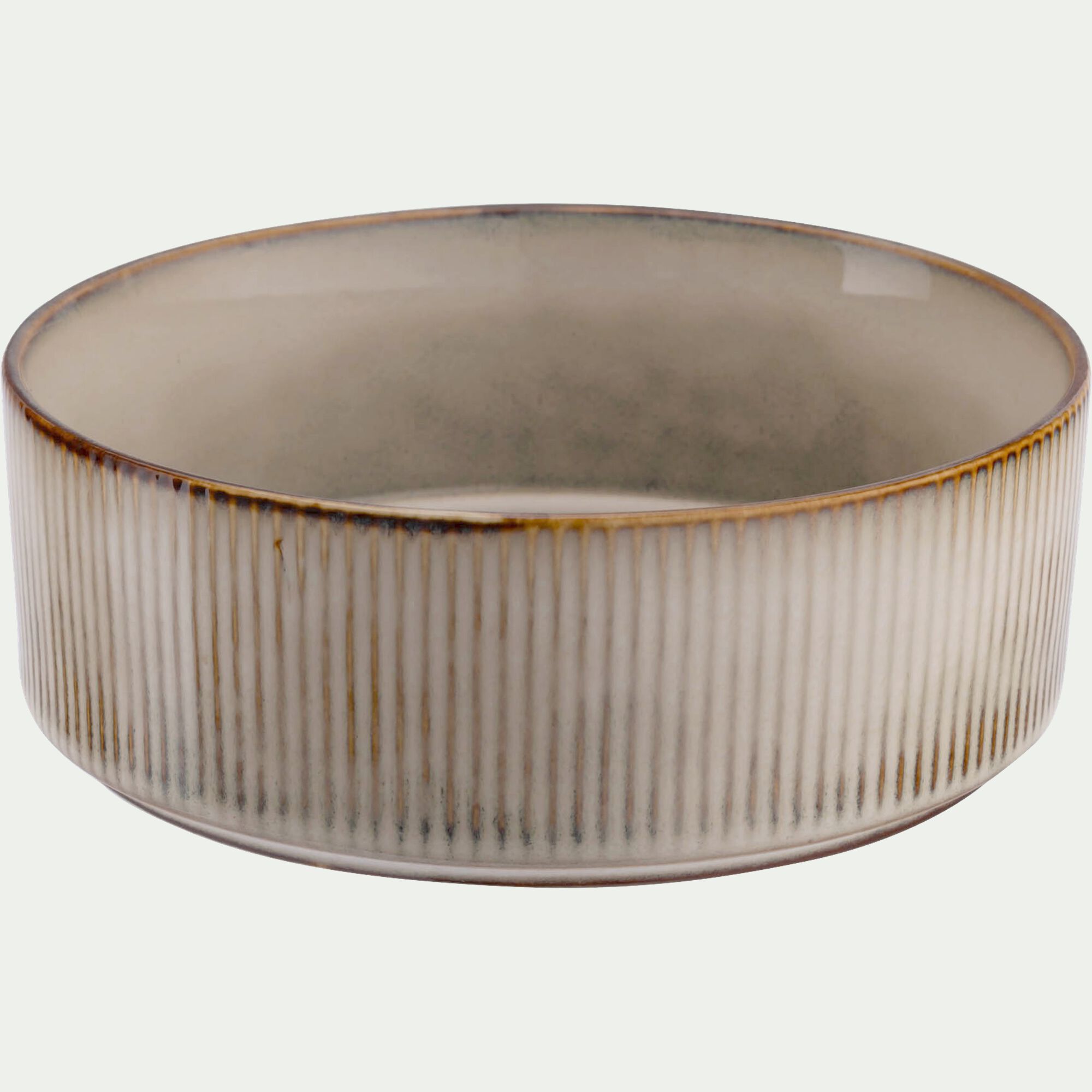 STRIE - Coupelle en grès D17cm - beige