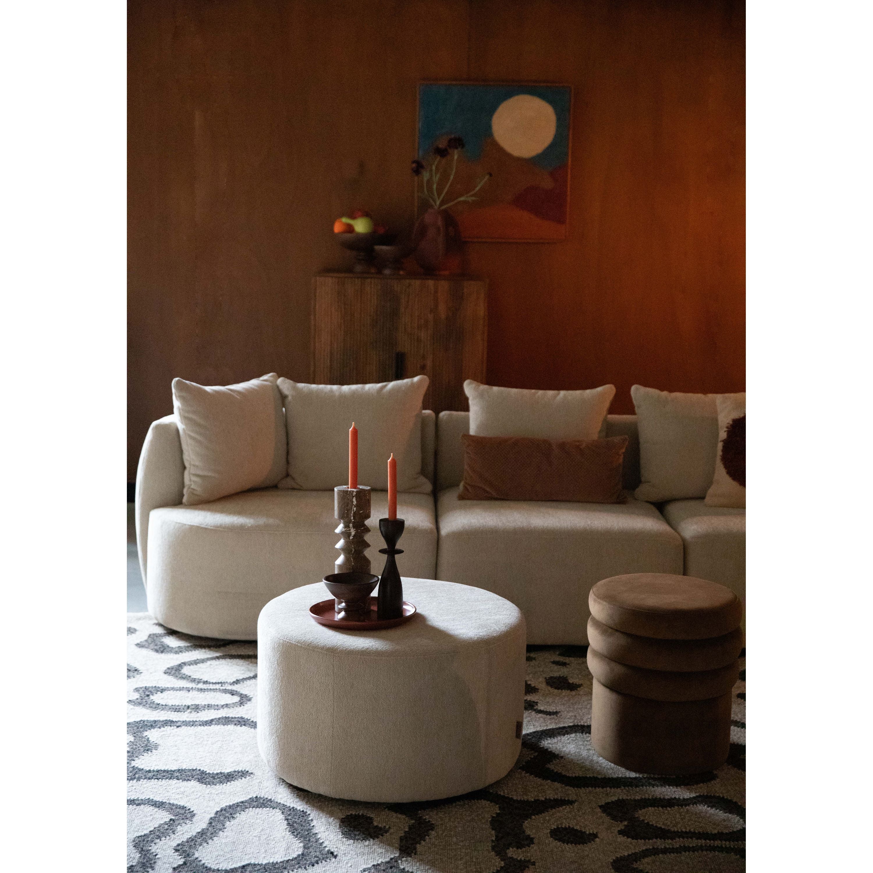 Dutchbone Rocca Poef Latte - Beige