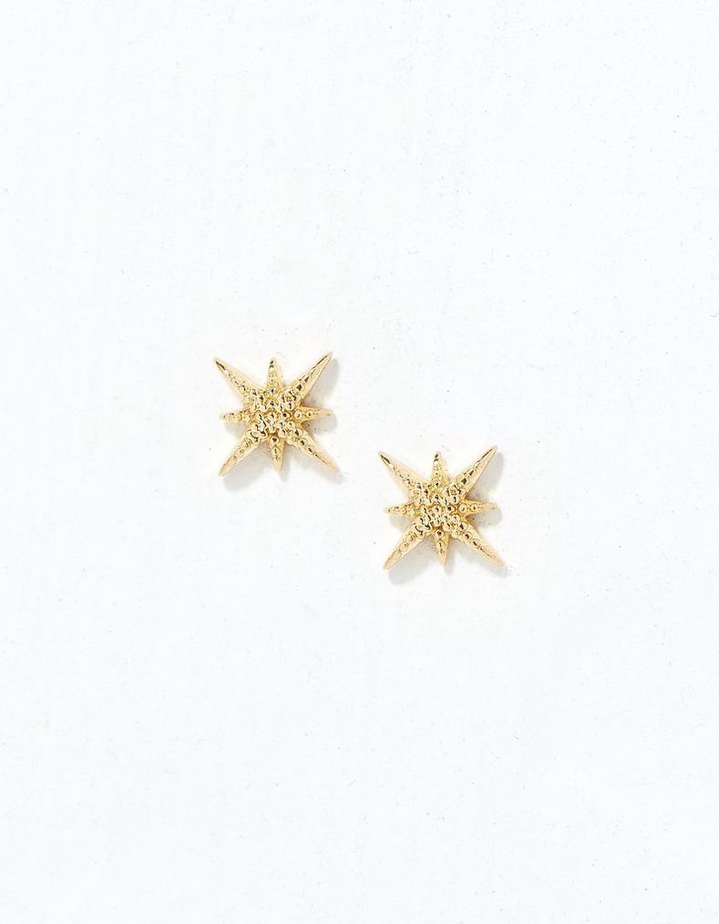 Textured Star Stud Earrings