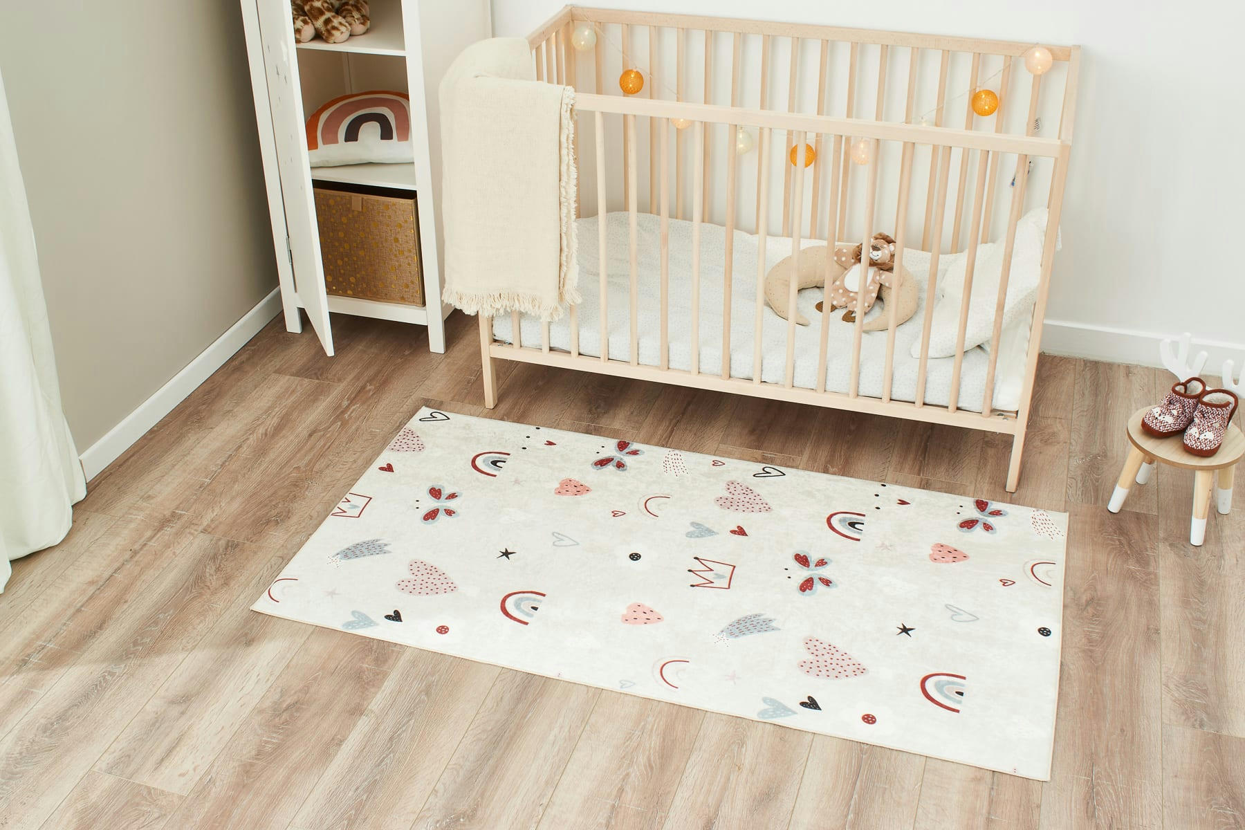 HAPPY - Tapis enfant à motifs multicolore 80x150