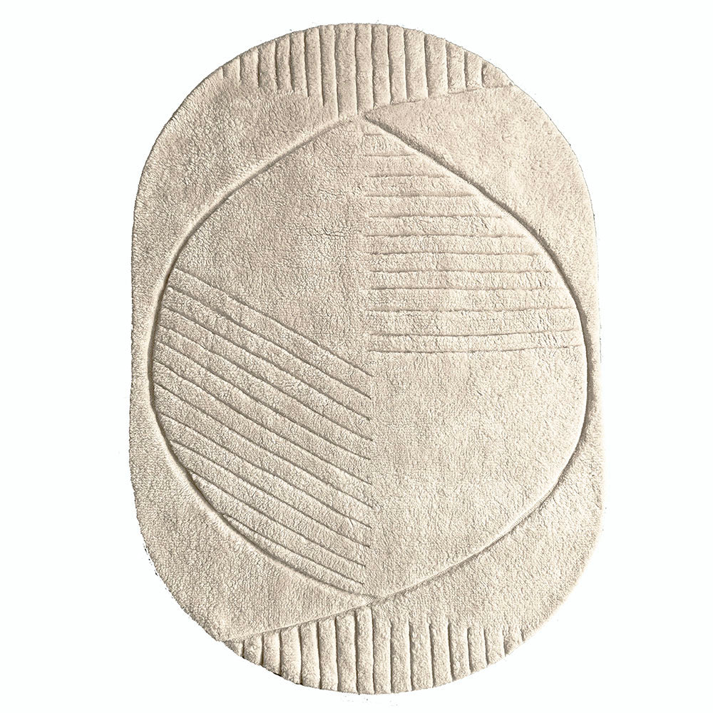 Malagoon Oval Funky Vloerkleed - 240 x 160 cm - Off White