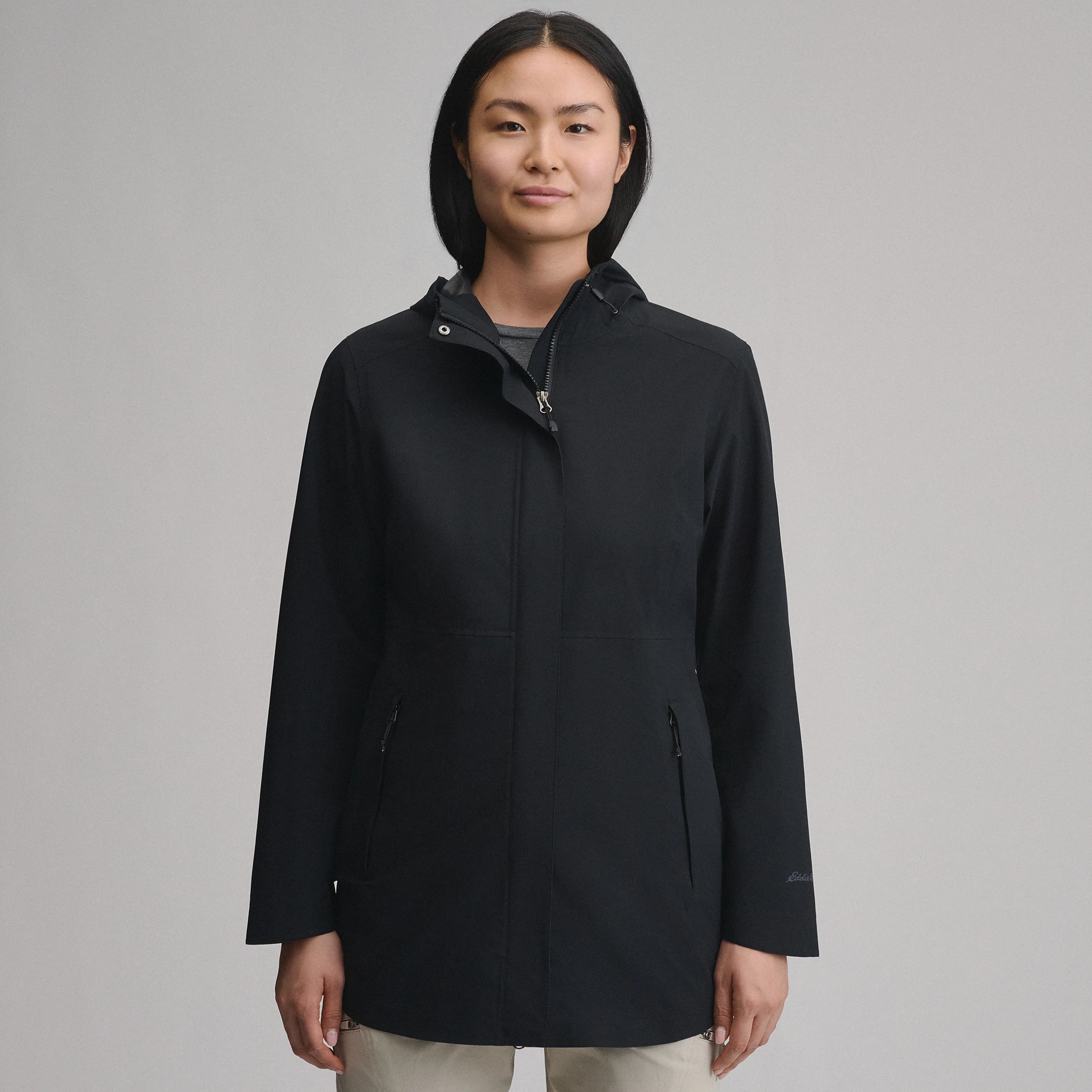Women's Cloud Cap Waterproof Stretch Hooded Rain Parka