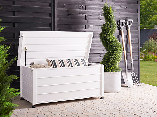 Coffre de rangement CAMPALTO 113 cm 50 cm Blanc