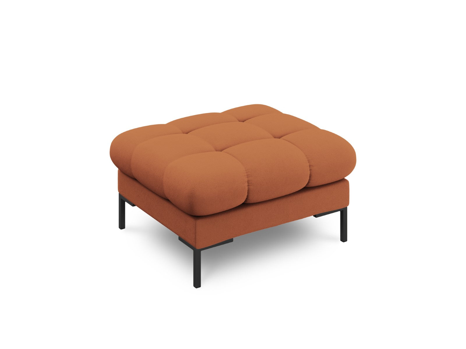 Cosmopolitan Design Poef Bali structurele stof, baksteen - 60x60x41cm