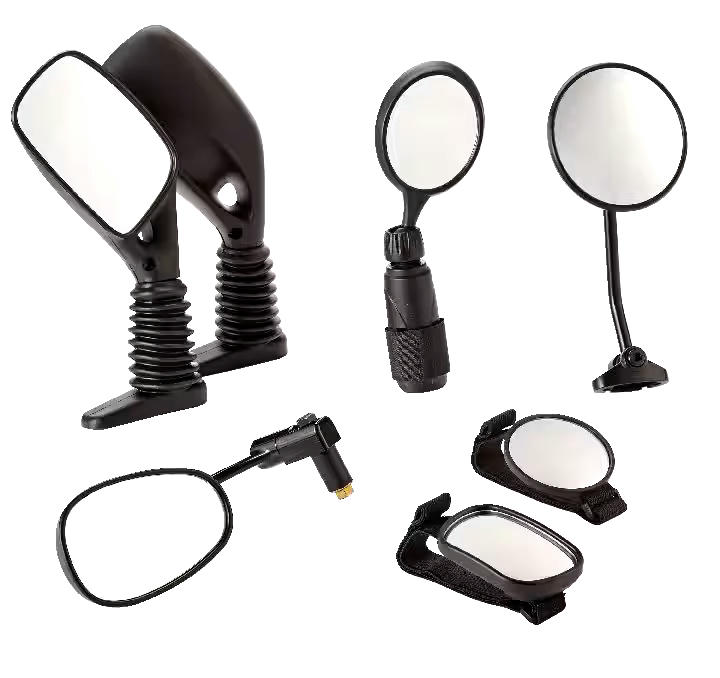 K-Source 97040 Premium Shock Resistant Snowmobile Replacement Mirror Set, Black, 2-pk