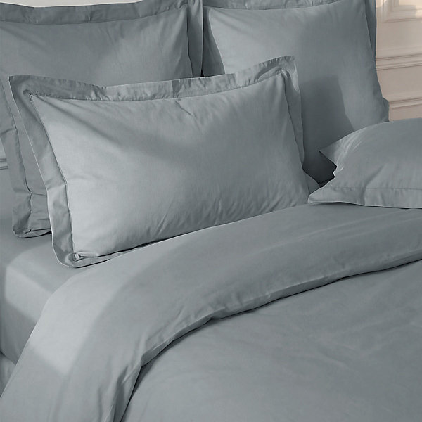 Lot de 2 taies d'oreiller en percale de coton Galet 50x70 cm SOFT PERCALE
