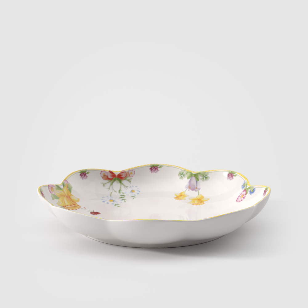 Spring Awakening Centerpiece bowl - Yellow, 25.4 oz, Premium Porcelain