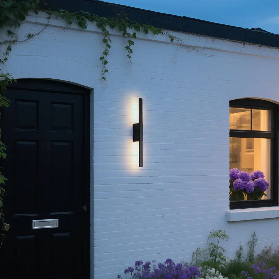 Qazqa wandlamp jamal zwart ge?ntegreerde led