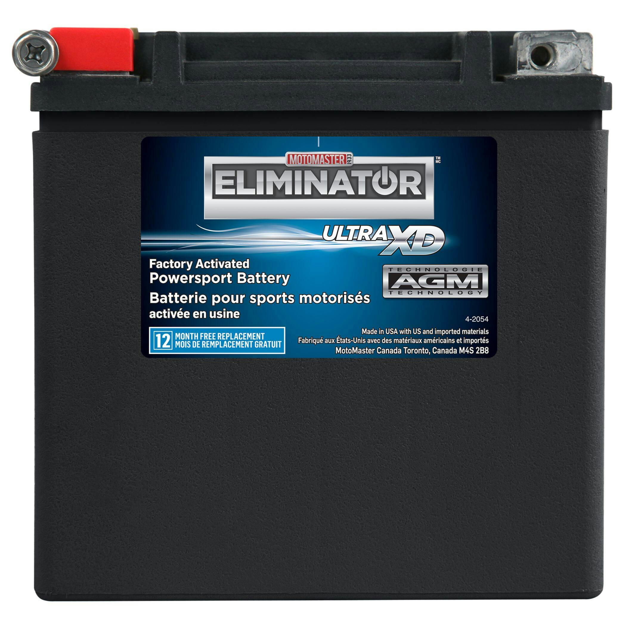 MOTOMASTER ELIMINATOR AGM Factory-Activated Powersports Battery, ETX14