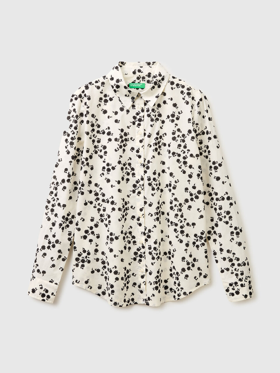Patterned shirt in lightweight cotton