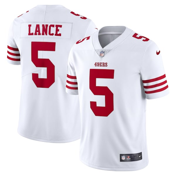 Trey Lance San Francisco 49ers Nike Vapor Limited Jersey - White/Red/Scarlet