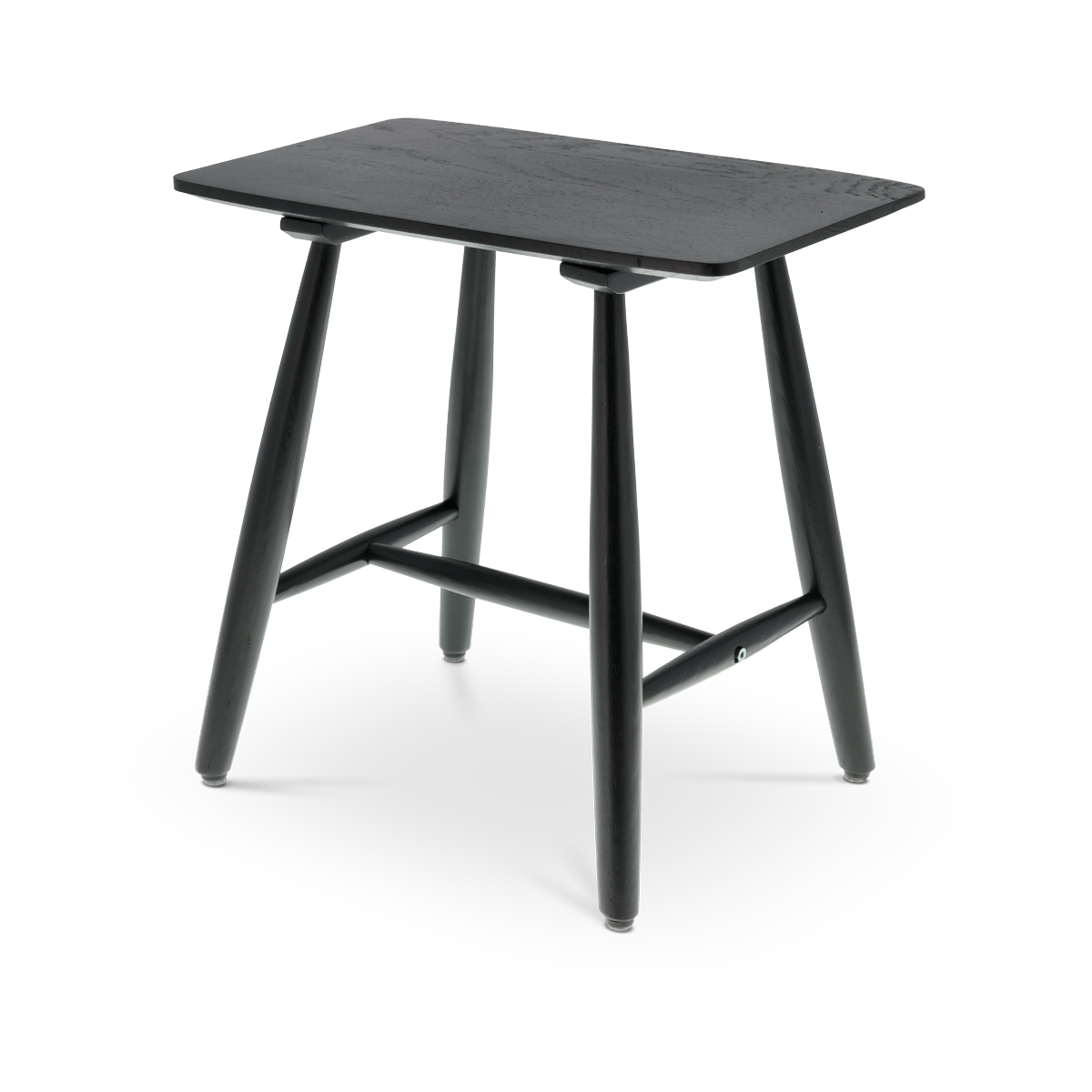 Villa Collection Bast Eikenhouten Krukje H 45 cm - Zwart