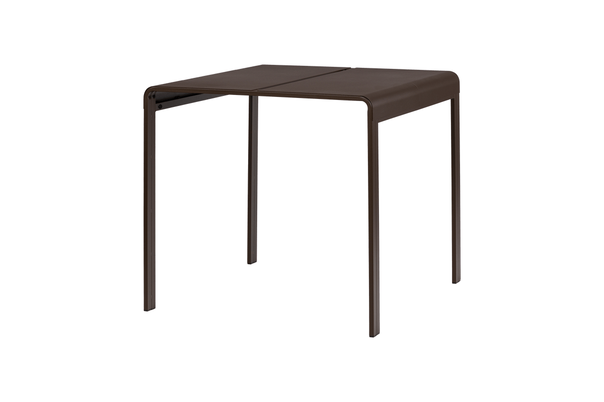 noo.ma Oto Table 80 x 80 cm - stalen buitentafel, Cocoa Brown