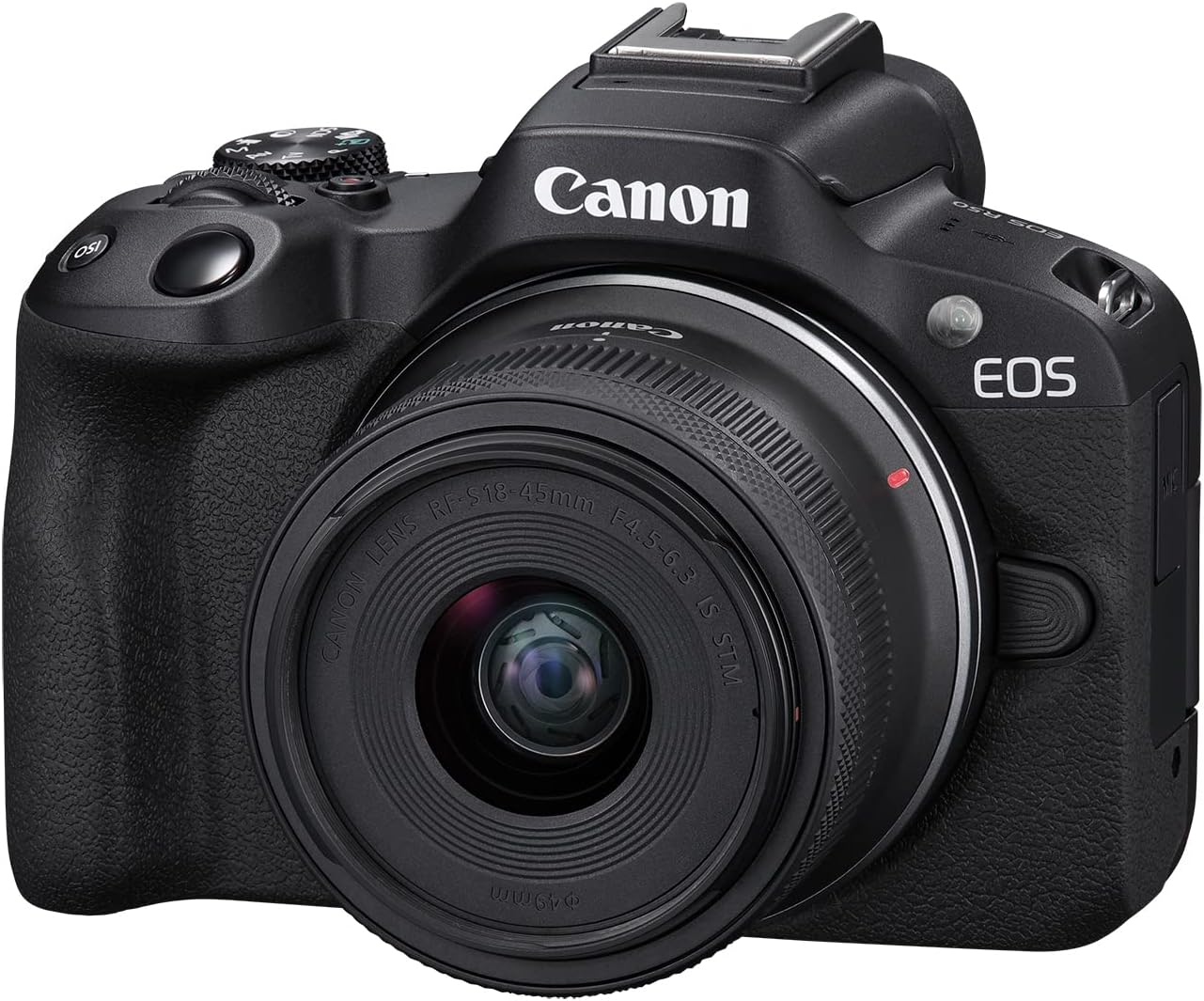 Canon EOS R50 Mirrorless Camera RF-S18-45mm F4.5-6.3 is STM Lens Kit  24.2 Megapixel CMOS (APS-C) Sensor  4K Video  Hybrid Camera  Photo and Video  Vlogging  Content Creator  RF Mount  Black
