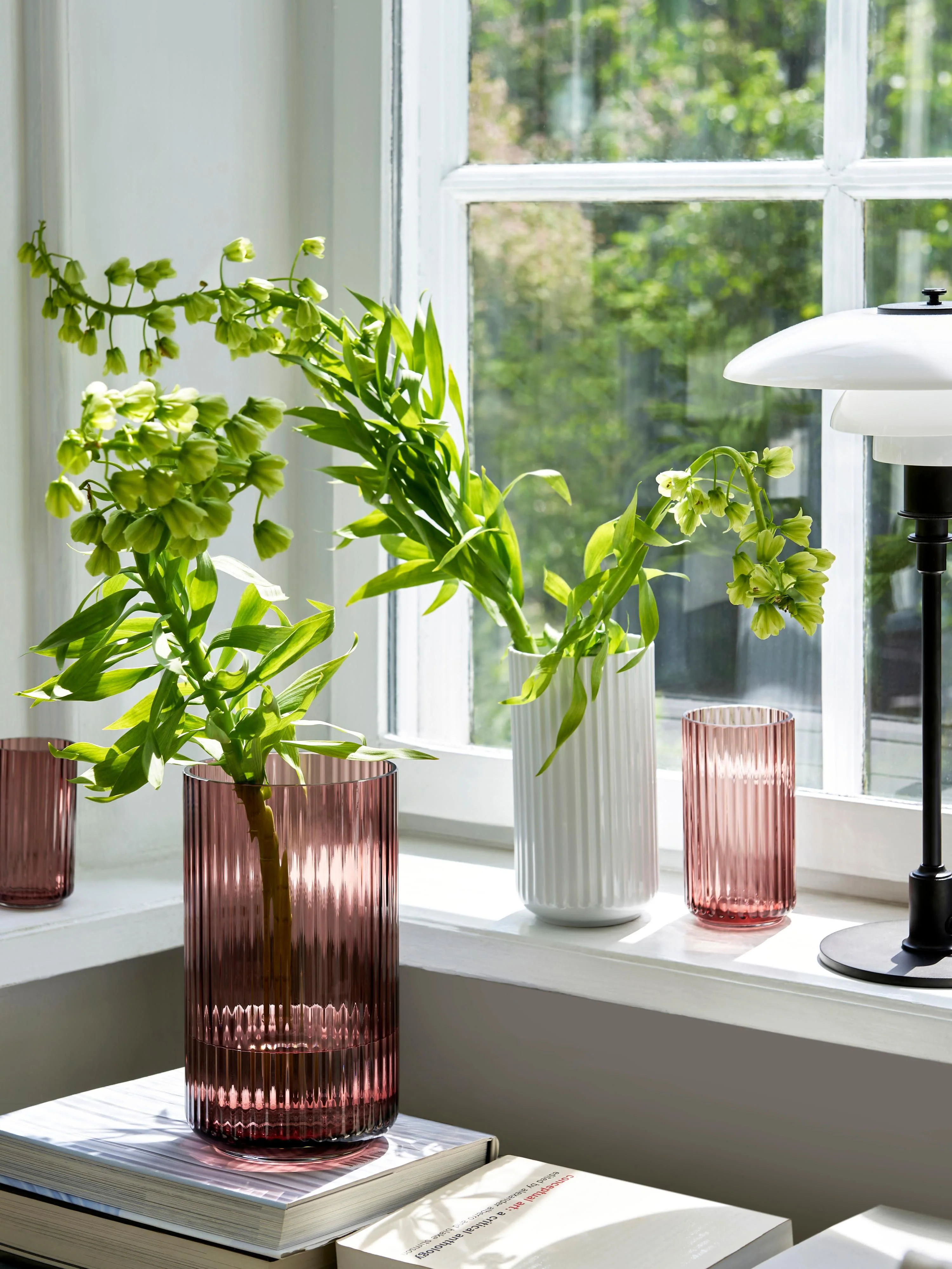 Mundgeblasene Vase Lyngby, H 25 cm