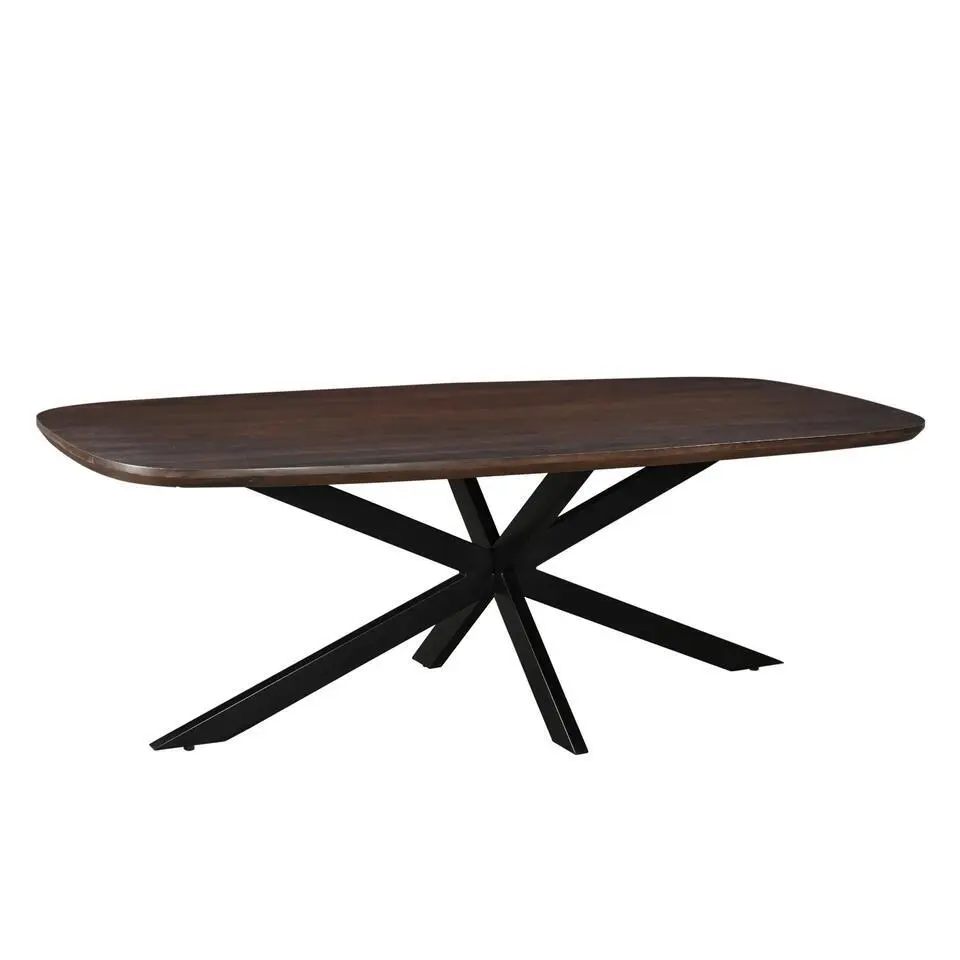 Livingfurn - Eetkamertafel Jesper Danish Oval Brown 180 cm - Mangohout