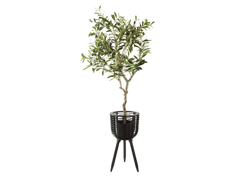 Kwietnik rattanowy Black Zandiara 60 cm czarny