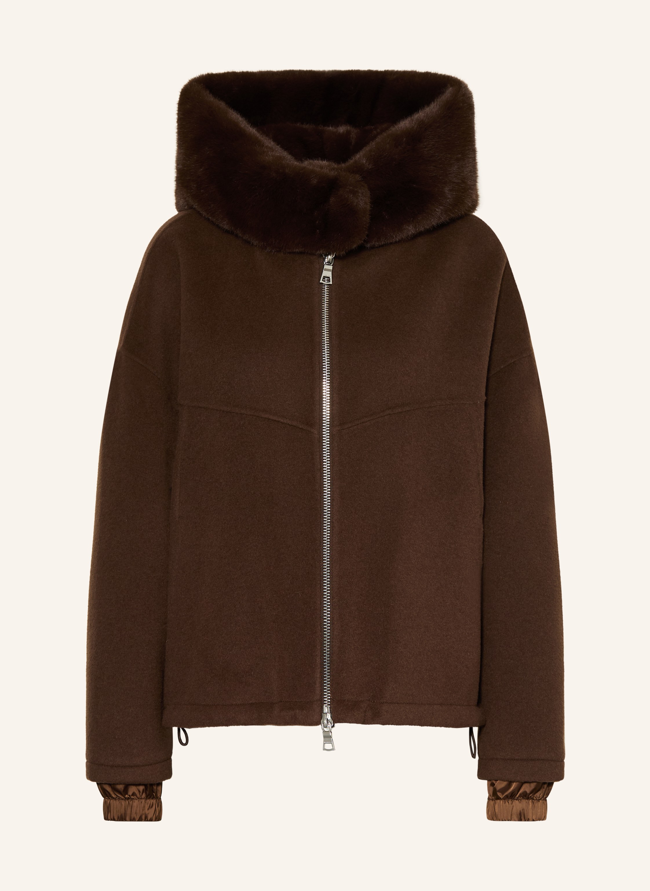 BLONDE No.8 Jacke JERRY mit abnehmbarer Kunstfell-Kapuze